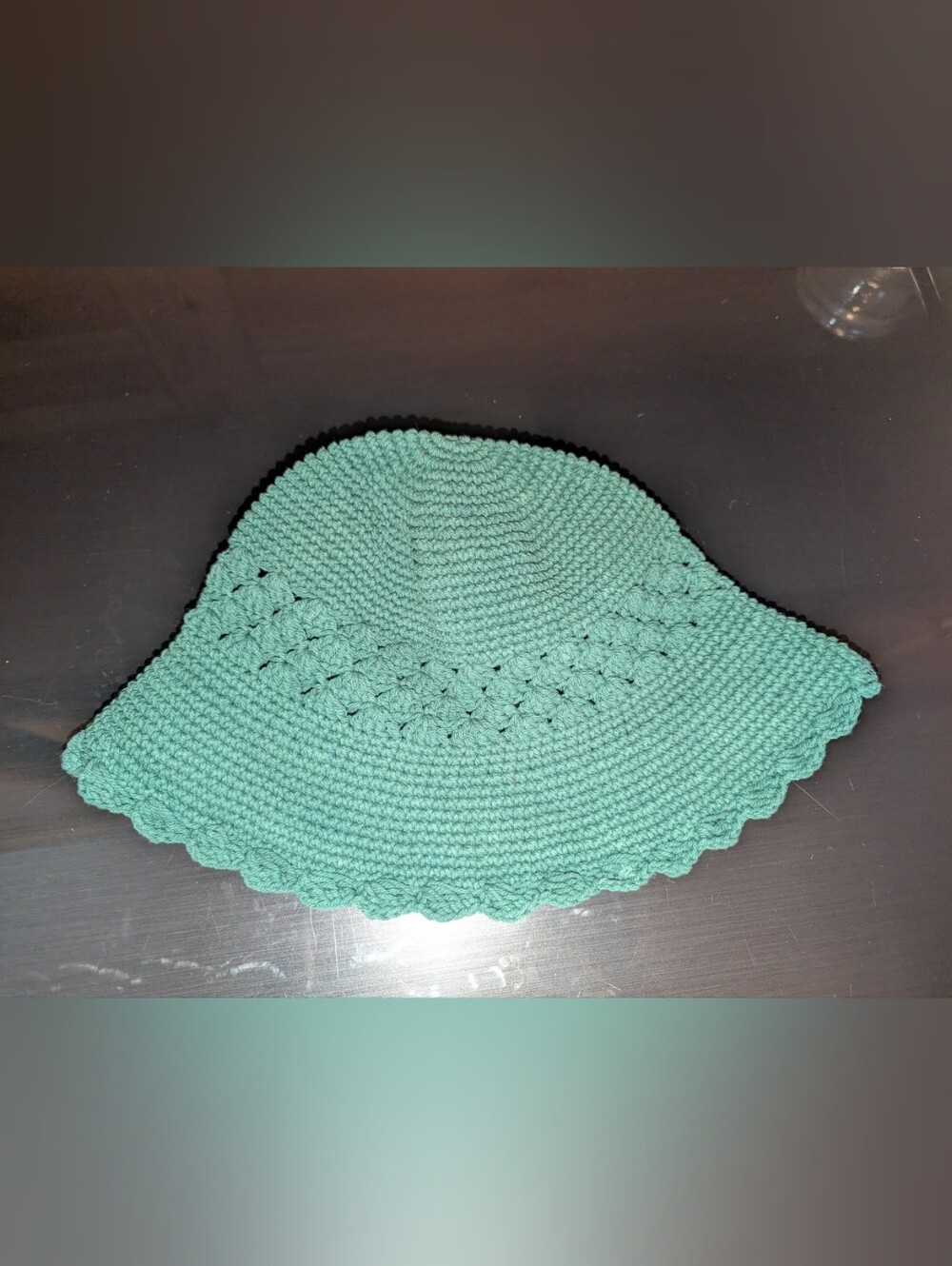 Eastwinds Trading Company Vintage Cotton Knit Bucket Hat Boho Cute - Picture 2 of 7